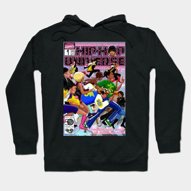 Hip Hop Universe Queens Edition Hoodie by Epps Art